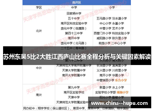 苏州东吴5比2大胜江西庐山比赛全程分析与关键因素解读